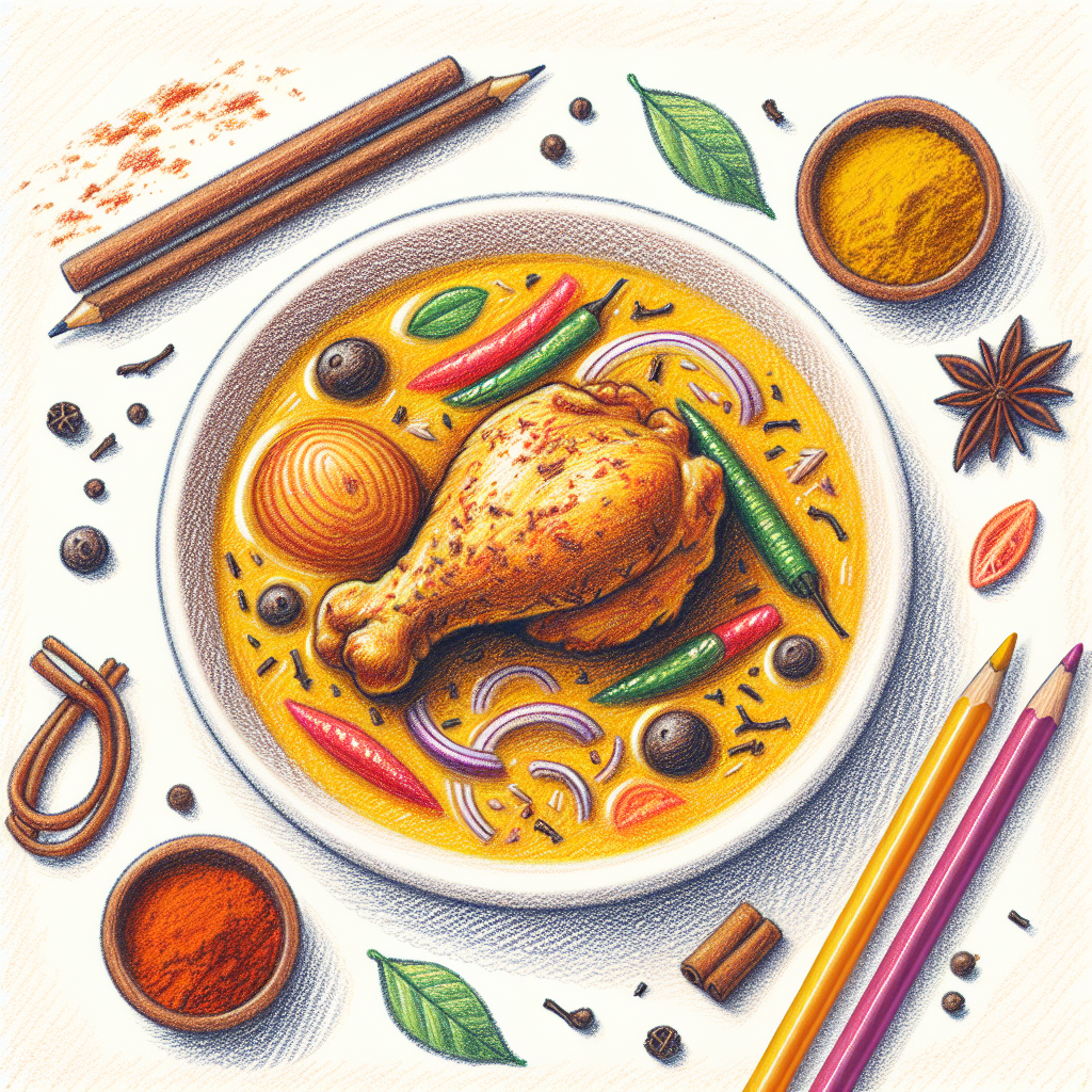 Pastelková ilustrace znázorňující téma: Kuchyně
