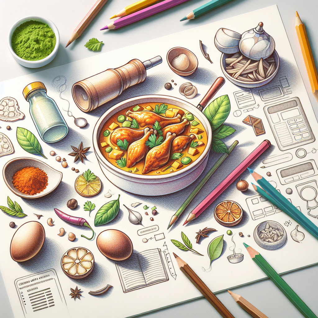 Pastelková ilustrace znázorňující téma: Recepty