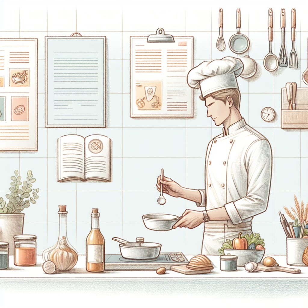 Pastelková ilustrace znázorňující téma: Gastronomie