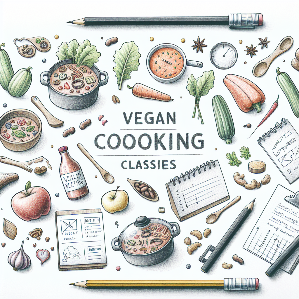 Pastelková ilustrace znázorňující téma: Veganské vaření