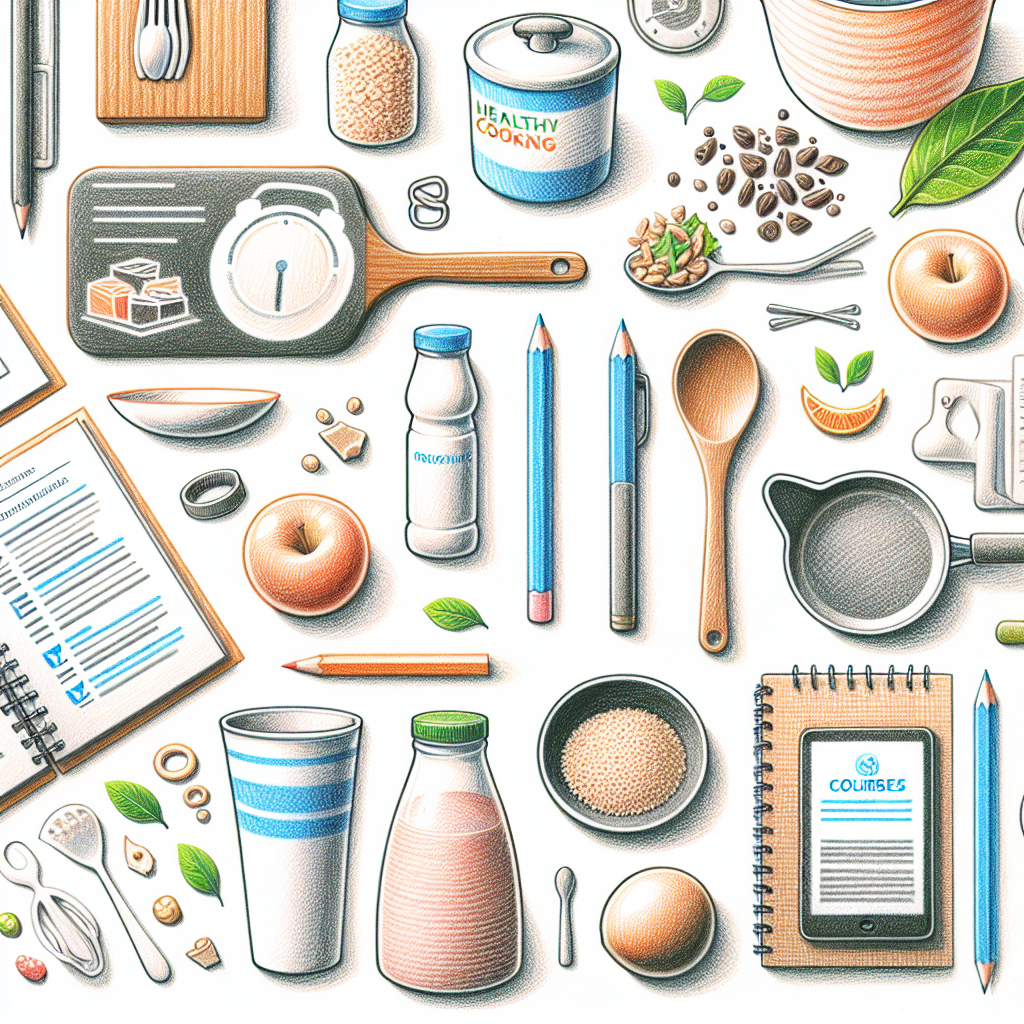 Pastelková ilustrace znázorňující téma: Zdravé vaření