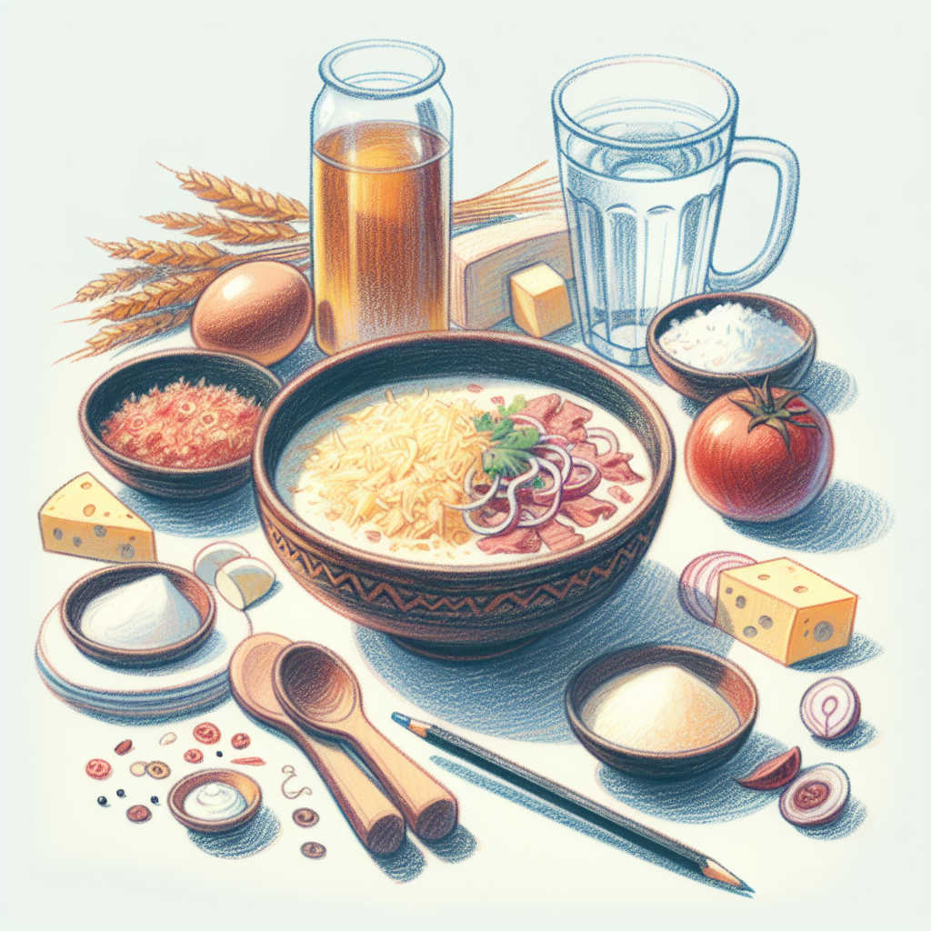 Pastelková ilustrace znázorňující téma: Recepty
