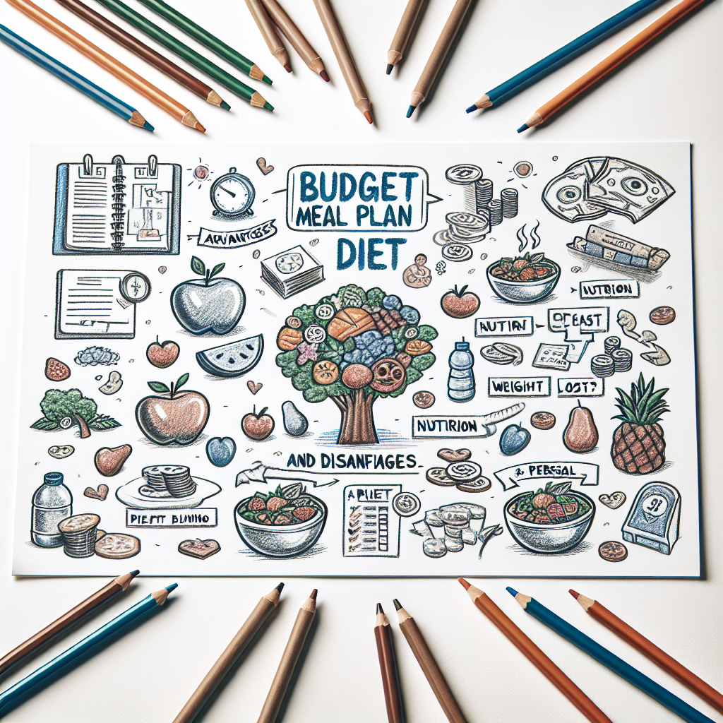 Pastelková ilustrace znázorňující téma: Diety