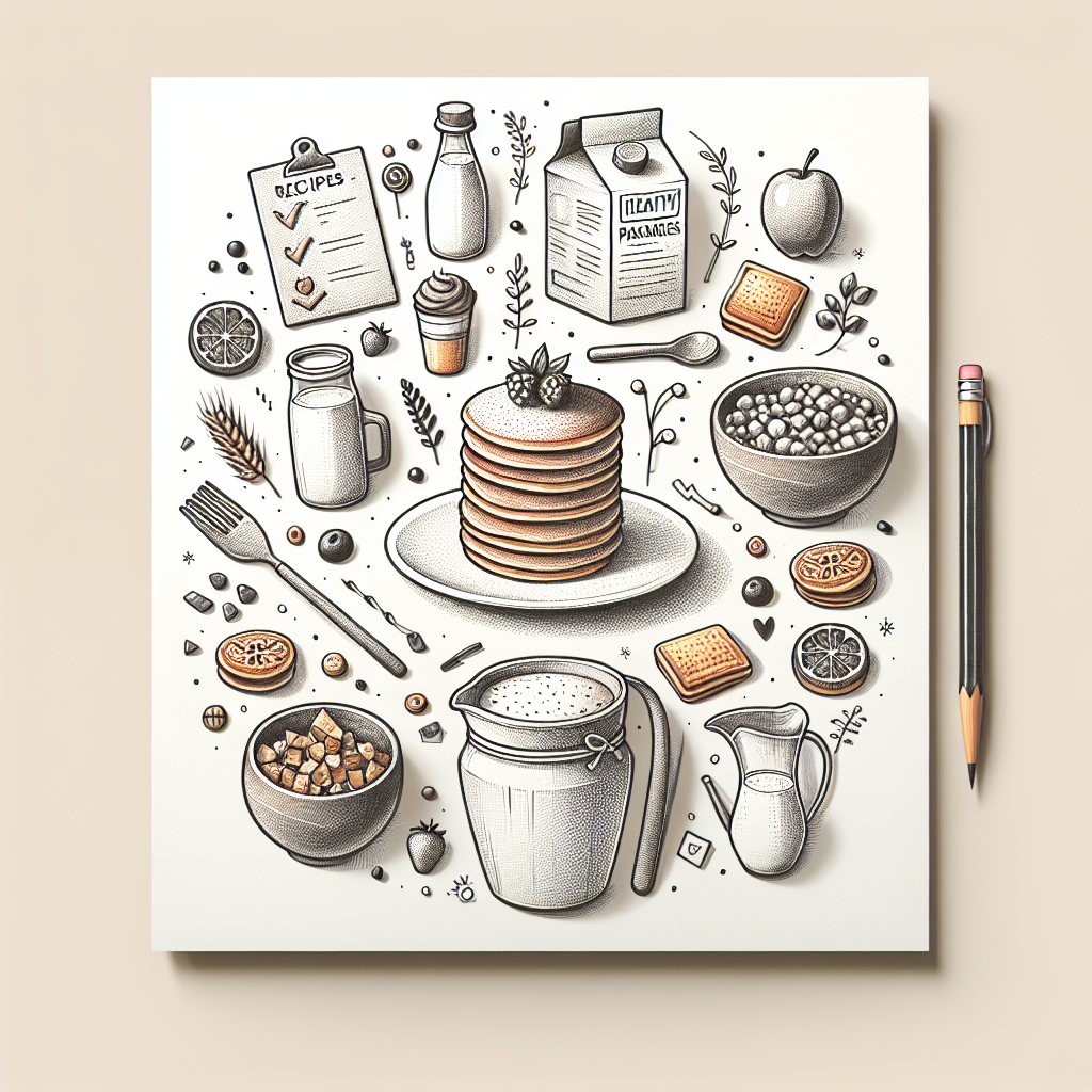 Pastelková ilustrace znázorňující téma: Recepty