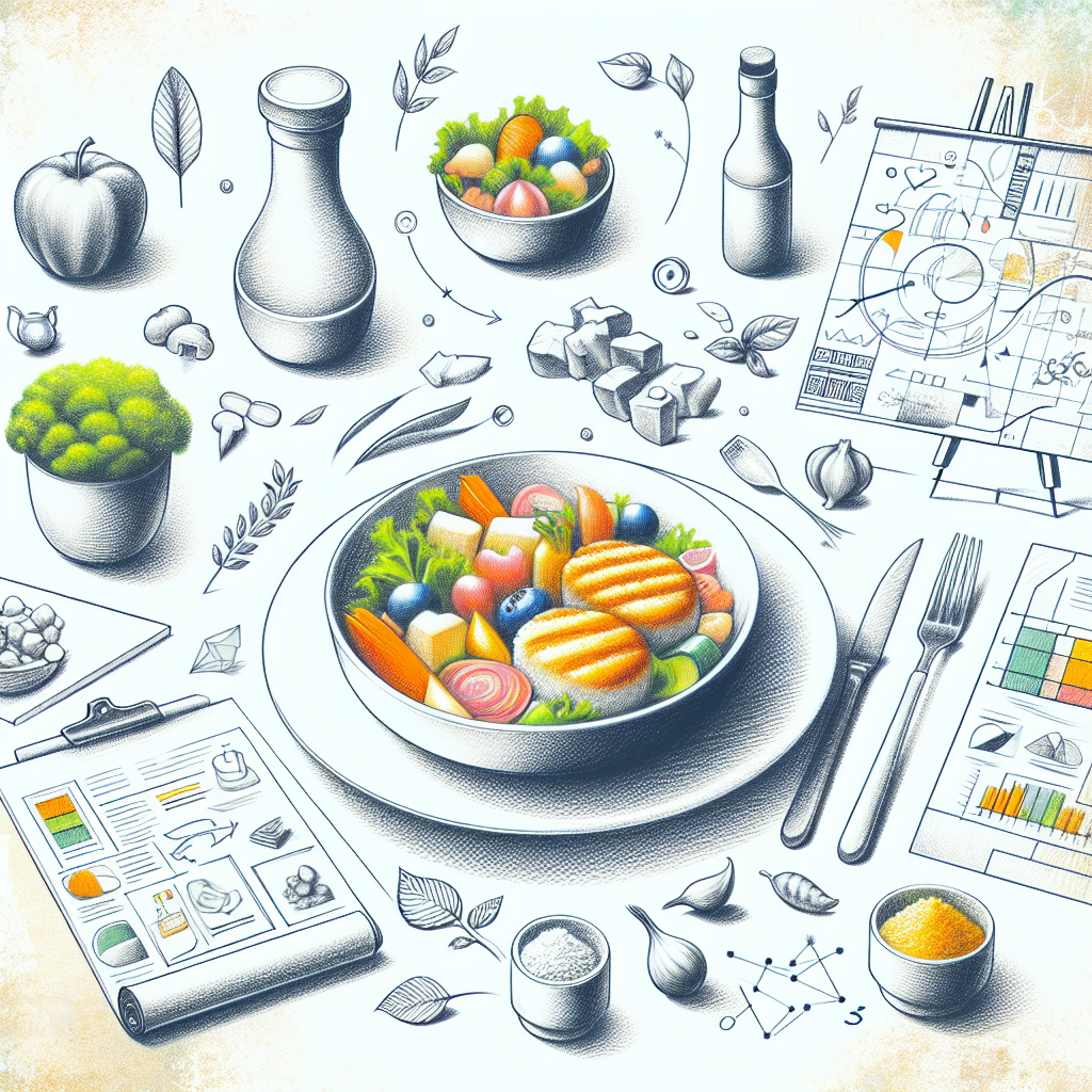 Pastelková ilustrace znázorňující téma: Gastronomie