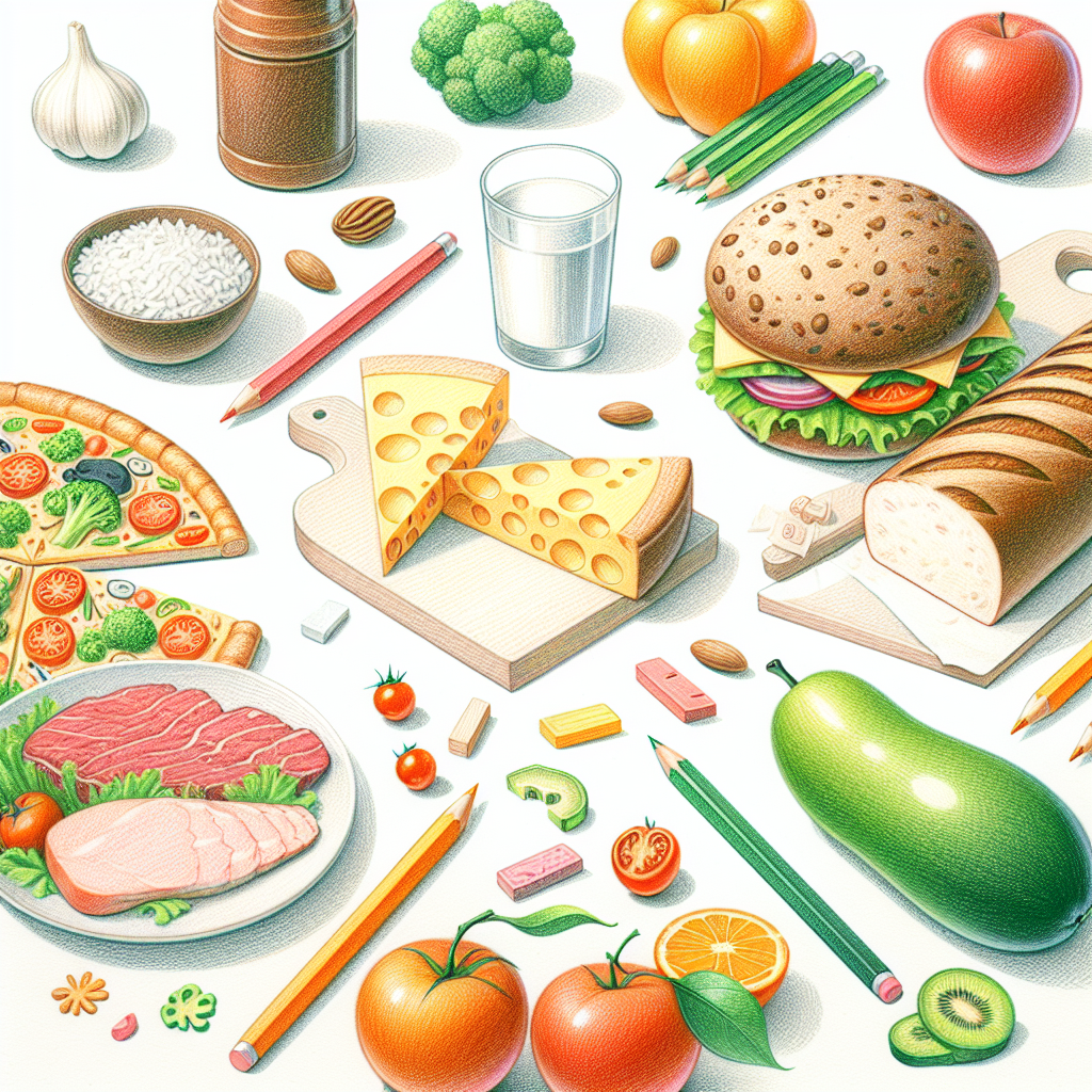 Pastelková ilustrace znázorňující téma: Diety