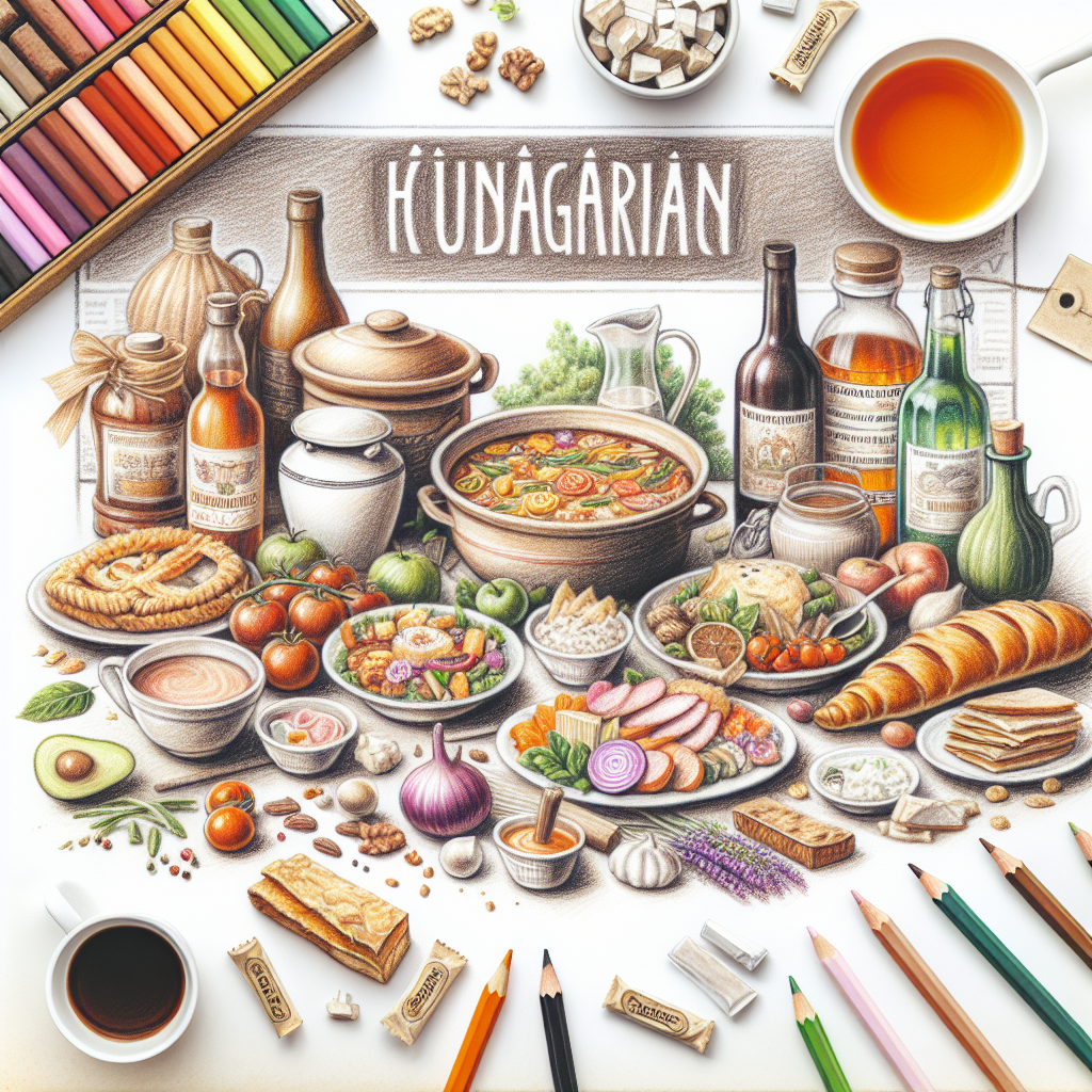 Pastelková ilustrace znázorňující téma: Kuchyně