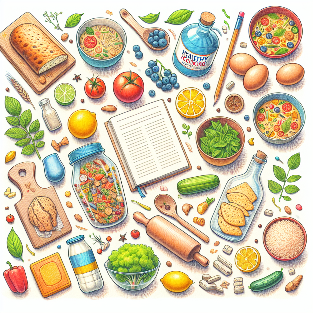 Pastelková ilustrace znázorňující téma: Recepty