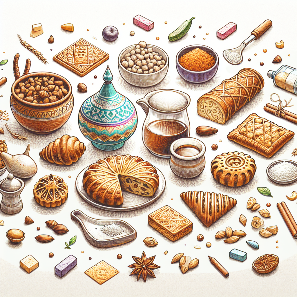 Pastelková ilustrace znázorňující téma: Pečení