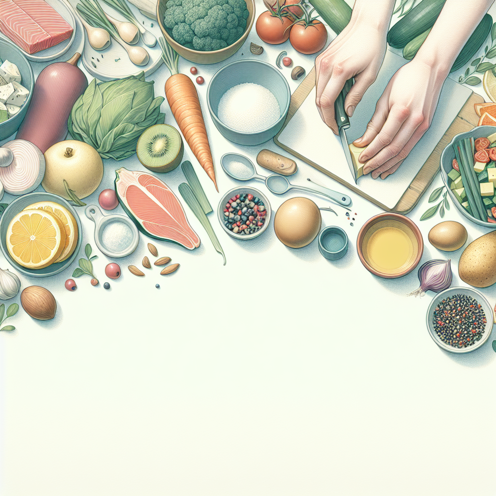 Pastelková ilustrace znázorňující téma: Recepty