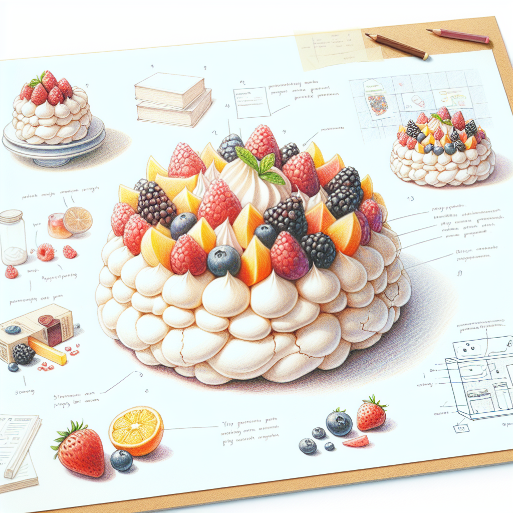Pastelková ilustrace znázorňující téma: Dezerty