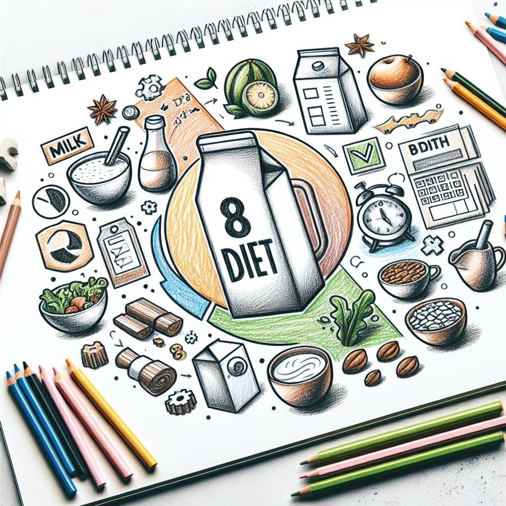 Pastelková ilustrace znázorňující téma: Diety