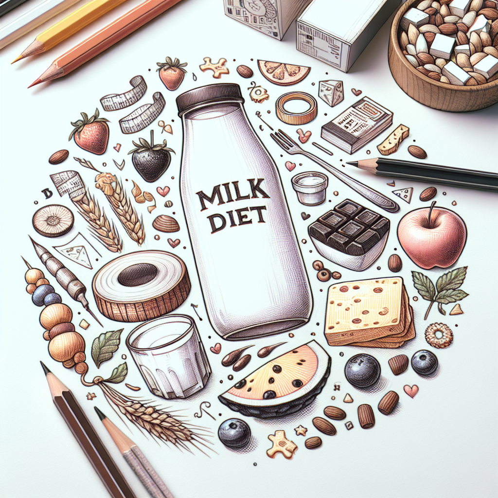 Pastelková ilustrace znázorňující téma: Diety a výživa