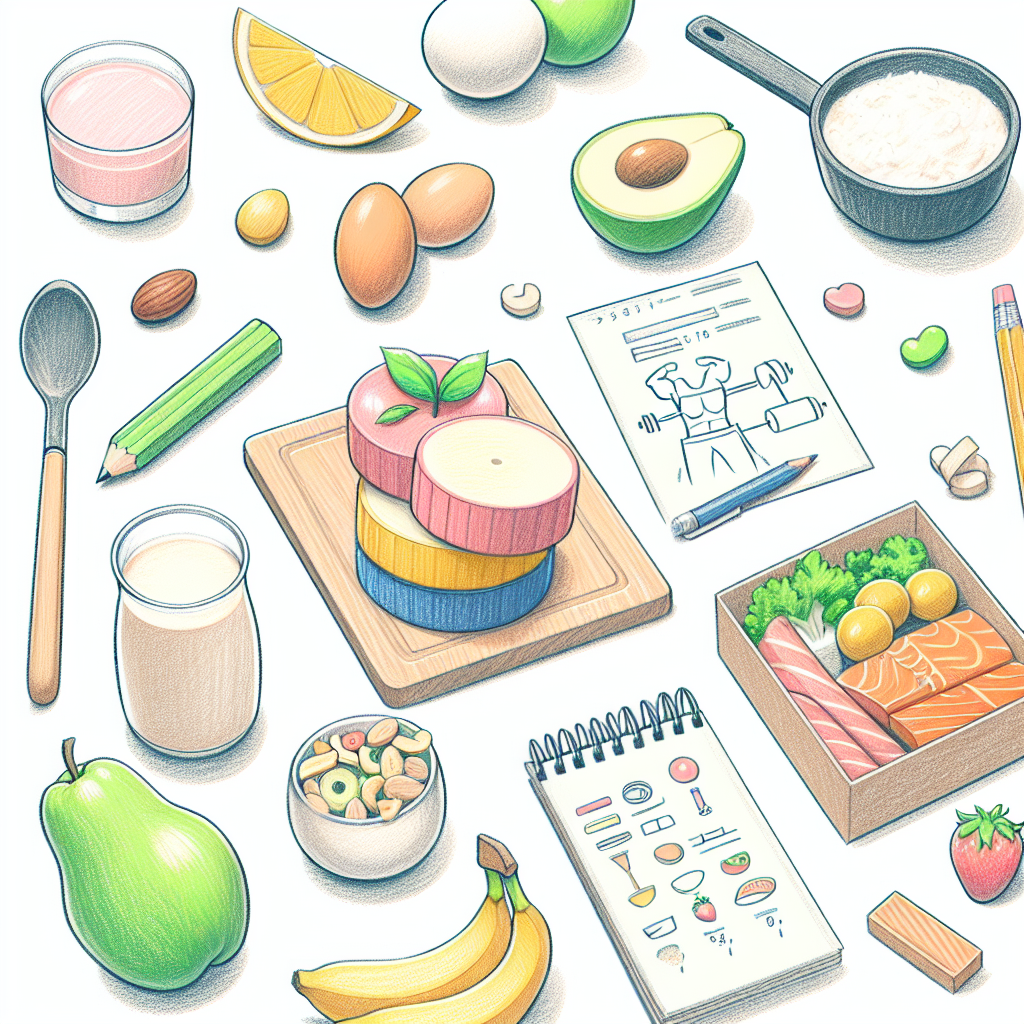 Pastelková ilustrace znázorňující téma: Zdravé vaření