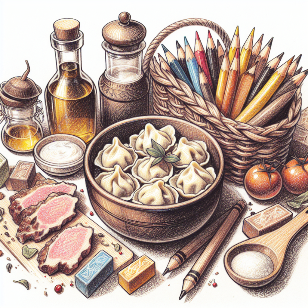 Pastelková ilustrace znázorňující téma: Recepty