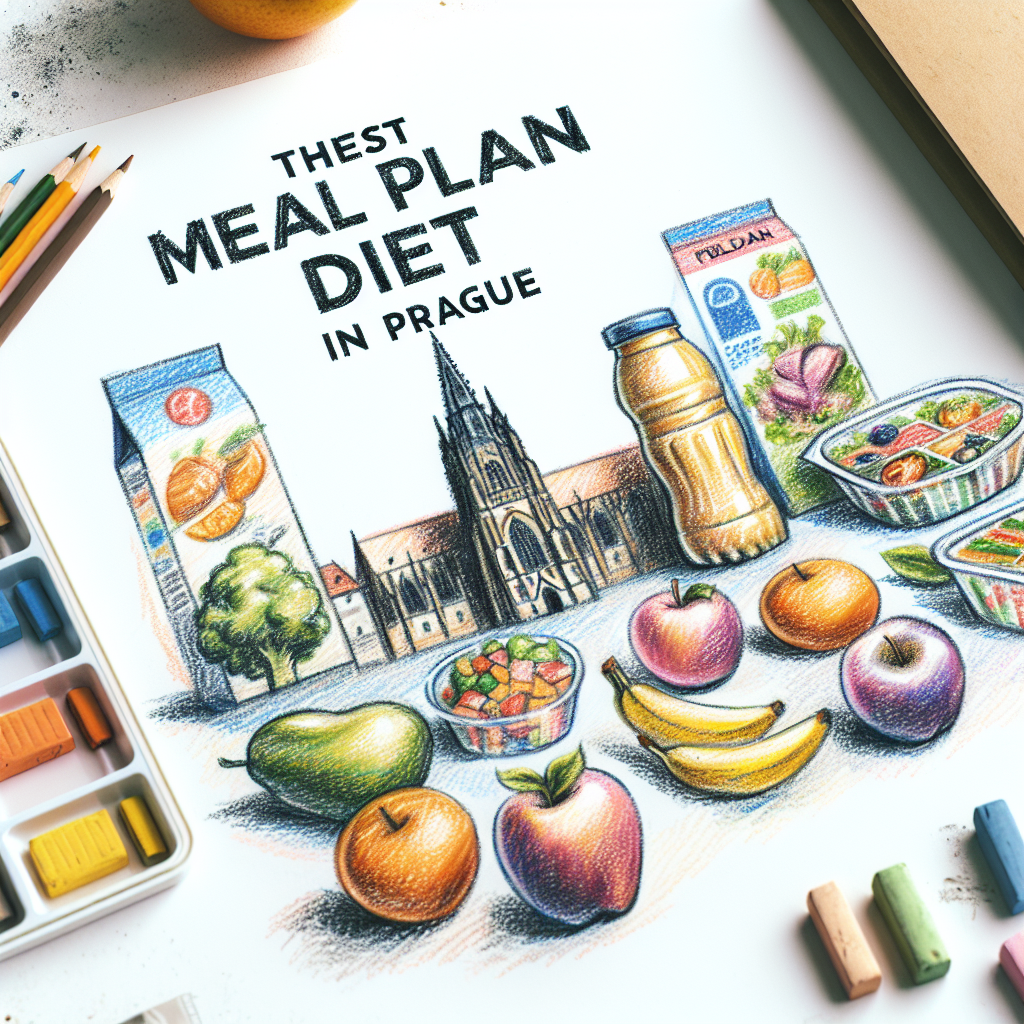 Pastelková ilustrace znázorňující téma: Diety