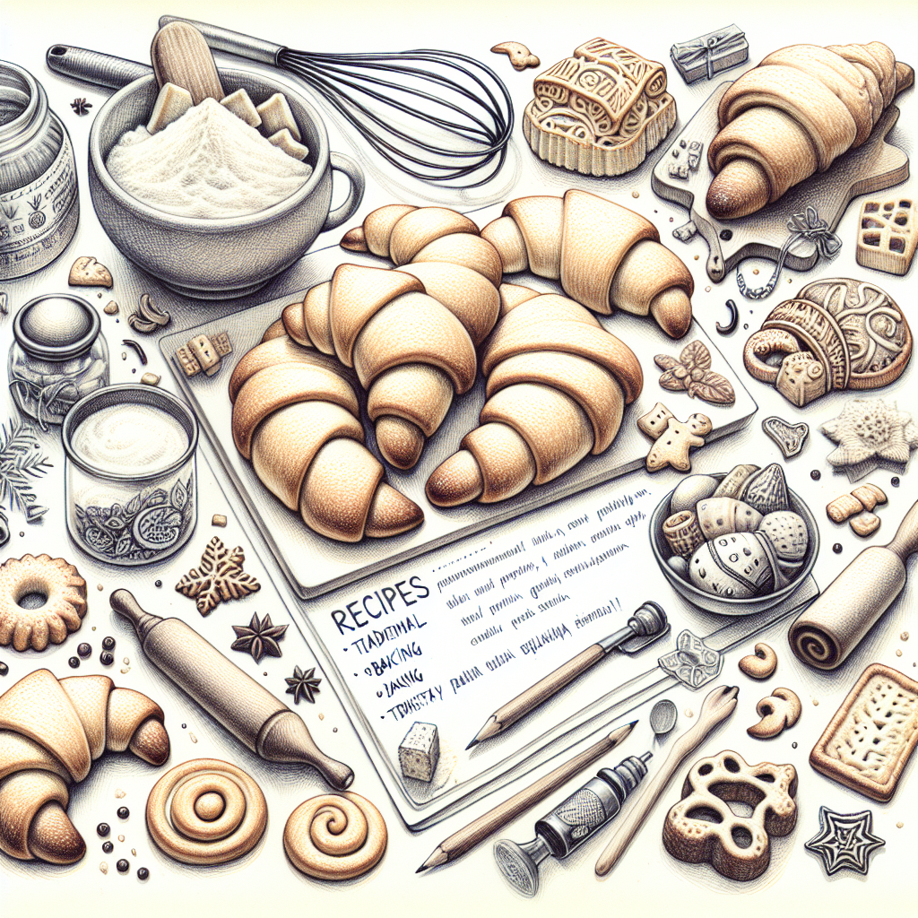 Pastelková ilustrace znázorňující téma: Cukroví