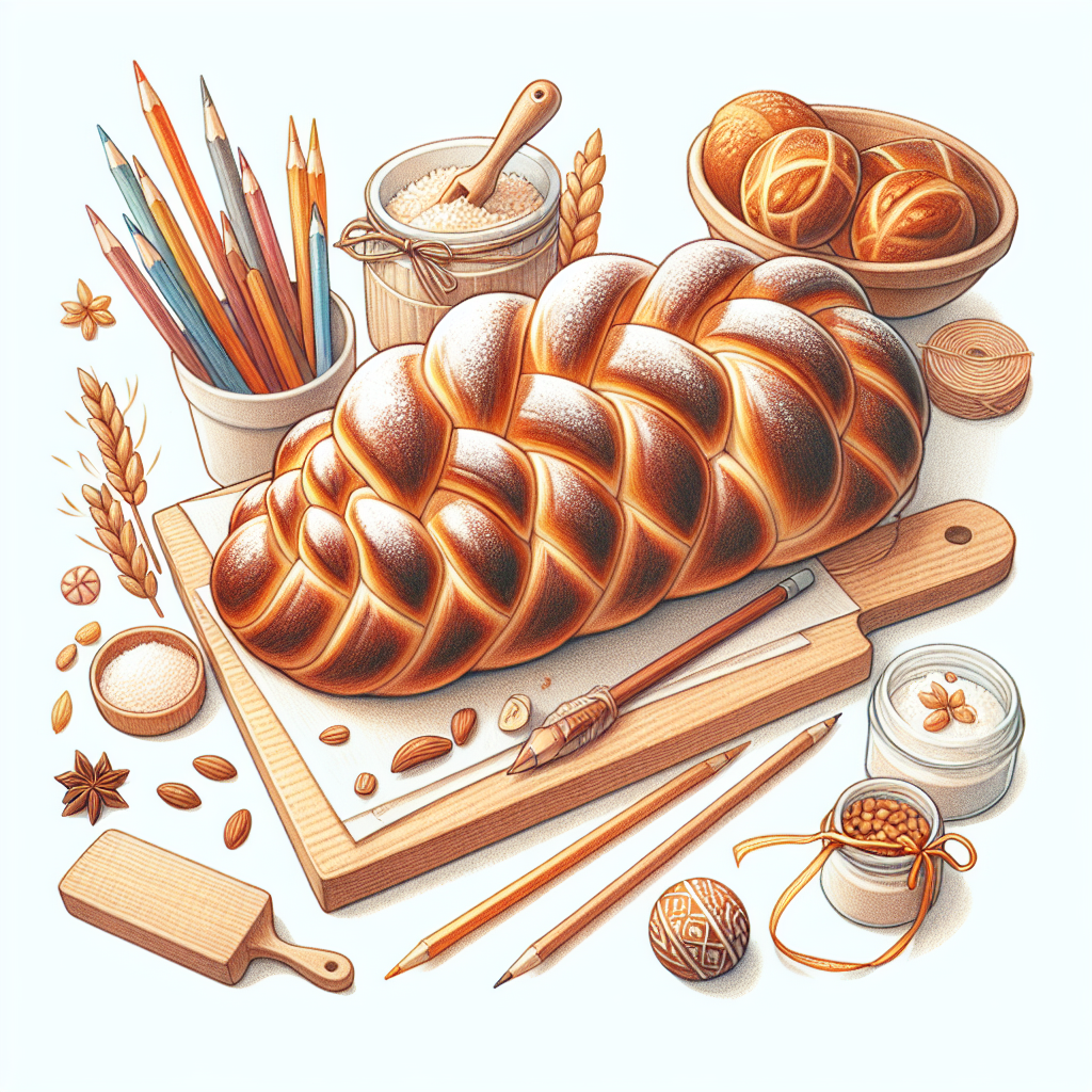 Pastelková ilustrace znázorňující téma: Vánoční pečení