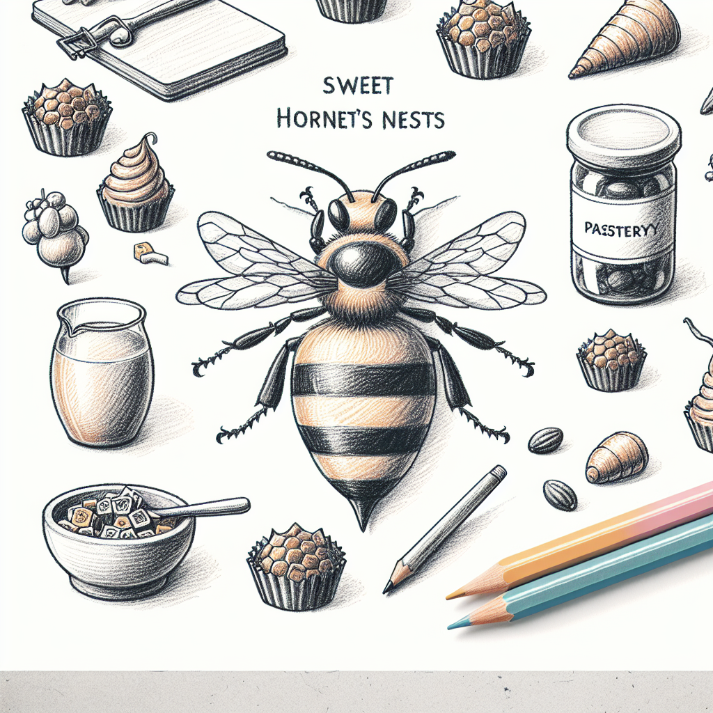 Pastelková ilustrace znázorňující téma: Dezerty