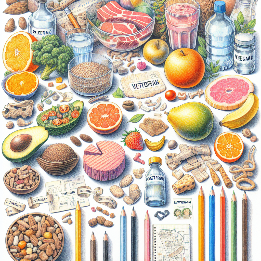 Pastelková ilustrace znázorňující téma: Diety