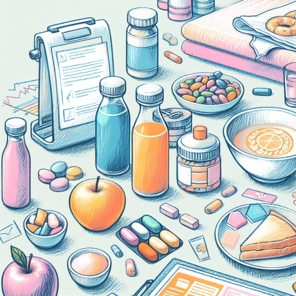 Pastelková ilustrace znázorňující téma: Zdraví a výživa