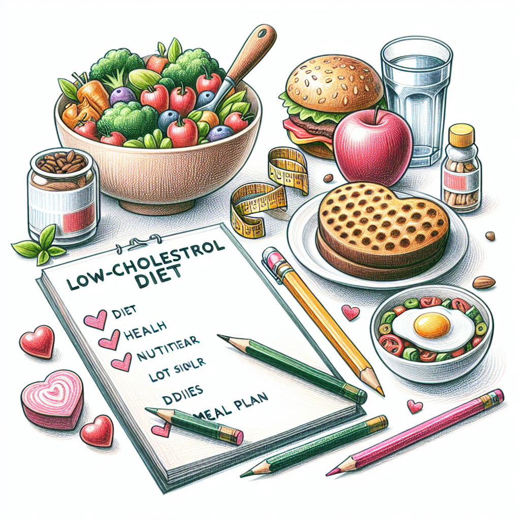 Pastelková ilustrace znázorňující téma: Diety a výživa