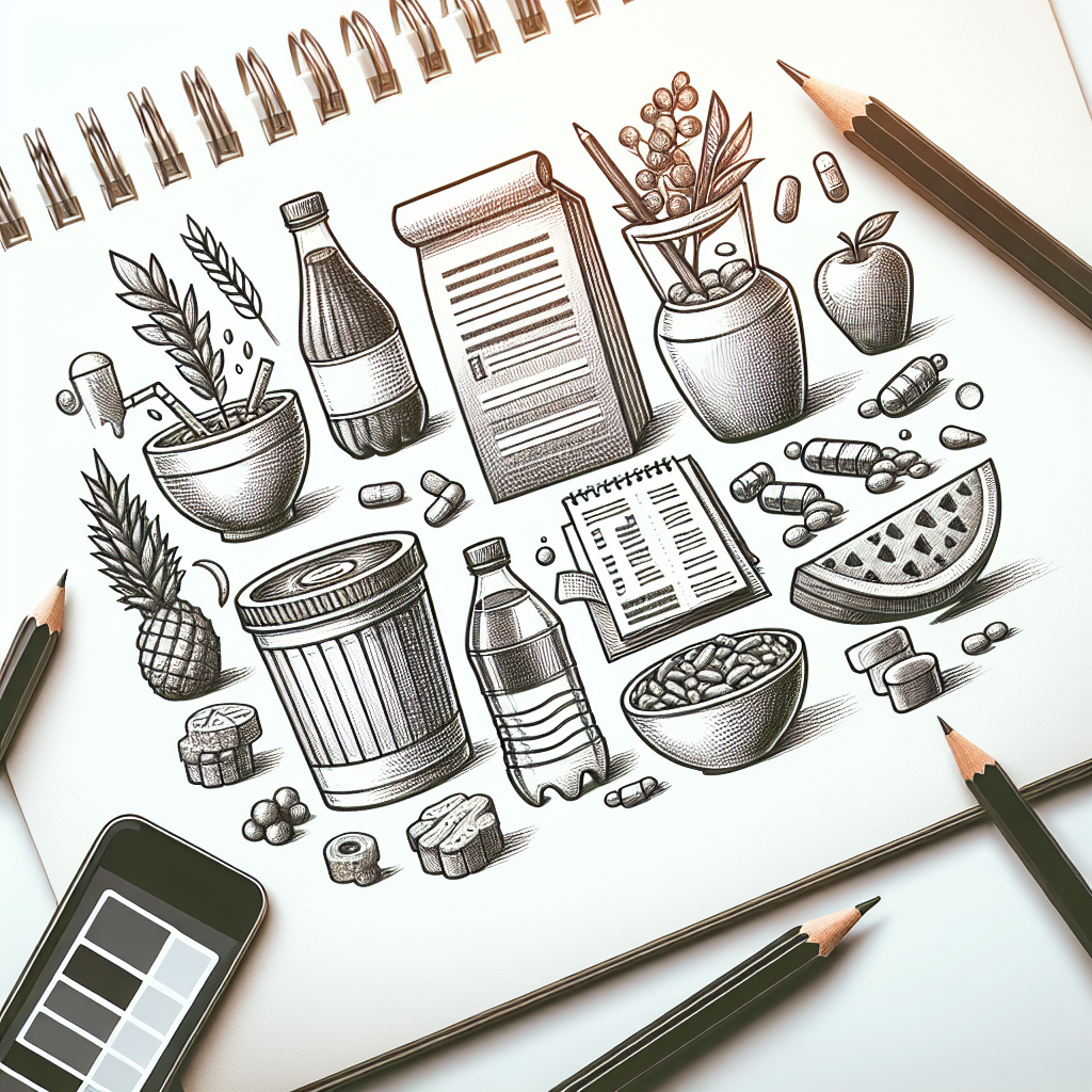 Pastelková ilustrace znázorňující téma: Diety
