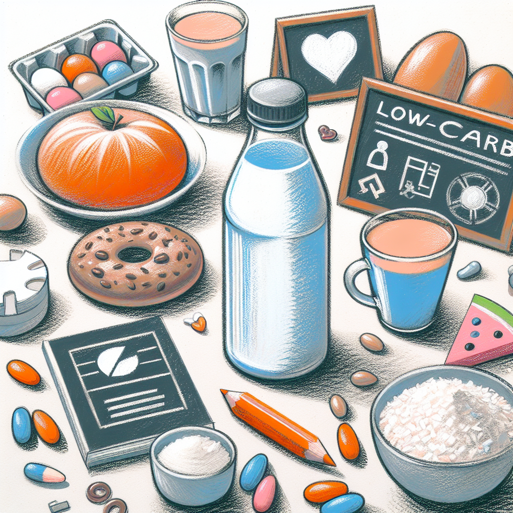 Pastelková ilustrace znázorňující téma: Diety