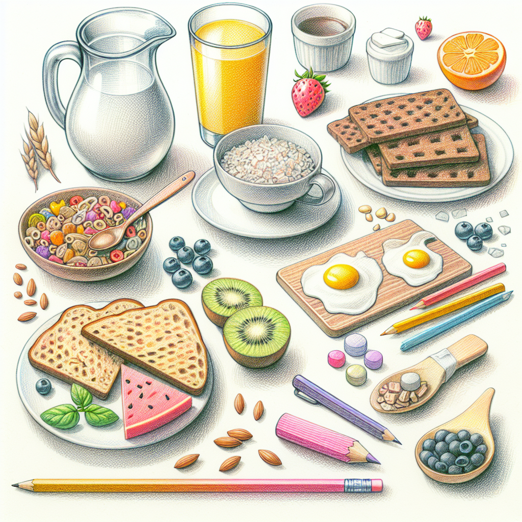 Pastelková ilustrace znázorňující téma: Zdravá výživa