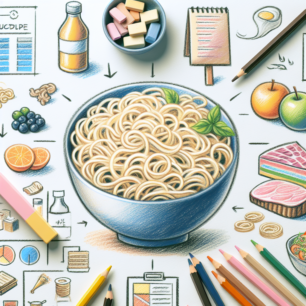 Pastelková ilustrace znázorňující téma: Recepty