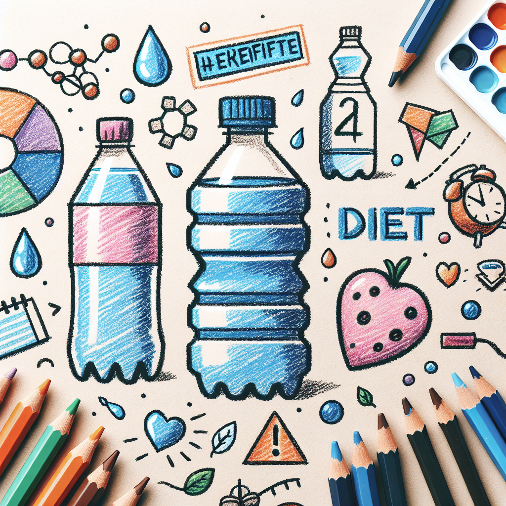 Pastelková ilustrace znázorňující téma: Diety