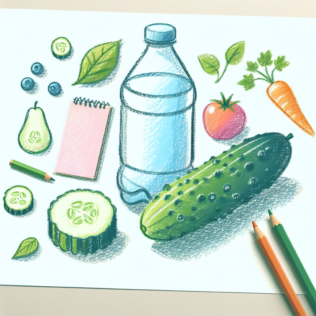 Pastelková ilustrace znázorňující téma: Diety a výživa