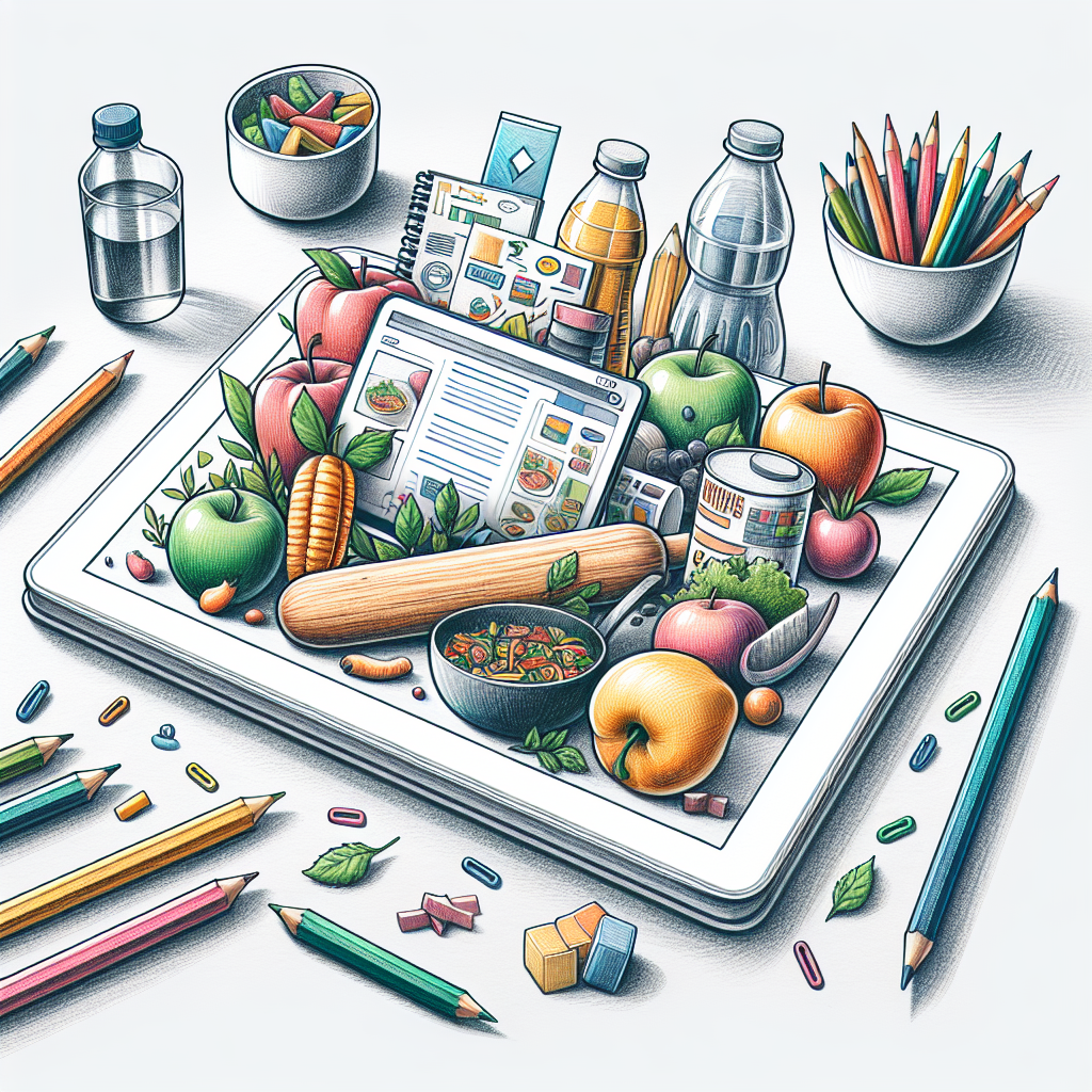 Pastelková ilustrace znázorňující téma: Vaření