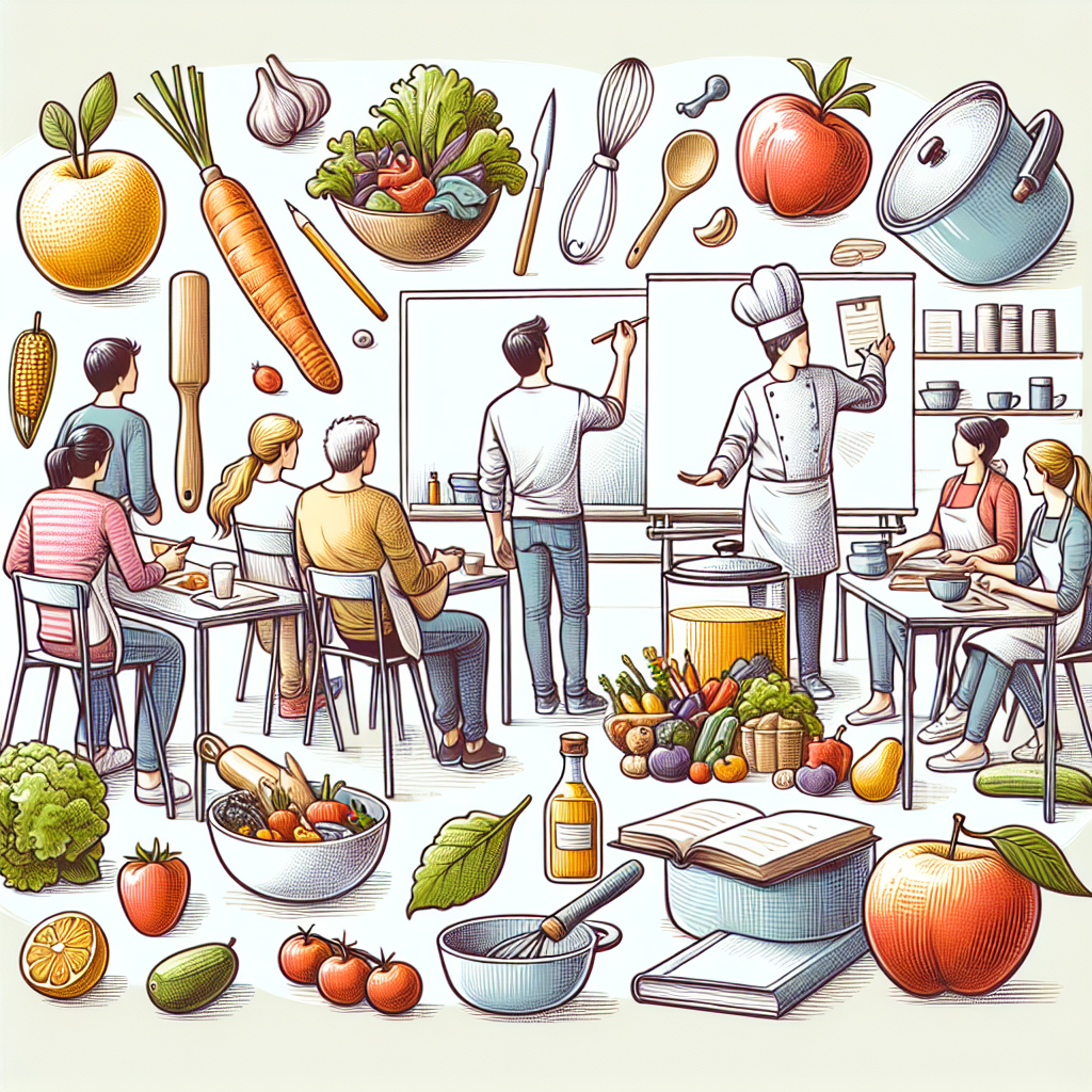 Pastelková ilustrace znázorňující téma: Vaření
