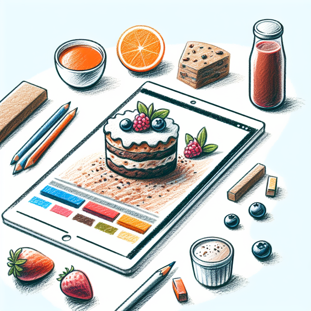 Pastelková ilustrace znázorňující téma: Vaření