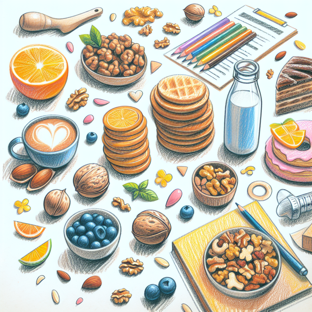 Pastelková ilustrace znázorňující téma: Zdravá výživa