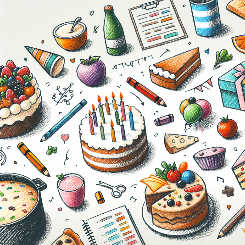 Pastelková ilustrace znázorňující téma: Oslavy