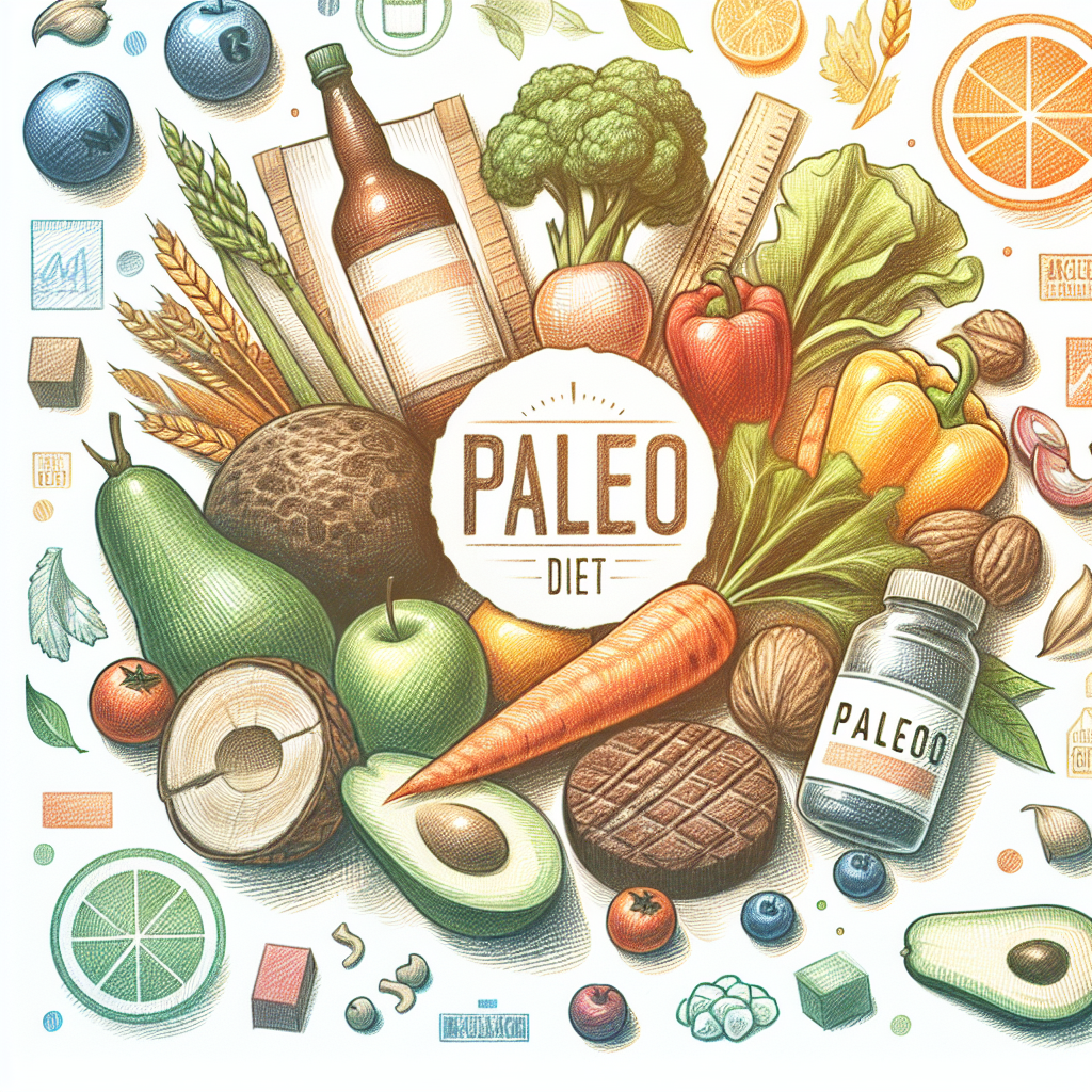 Pastelková ilustrace znázorňující téma: Paleo strava