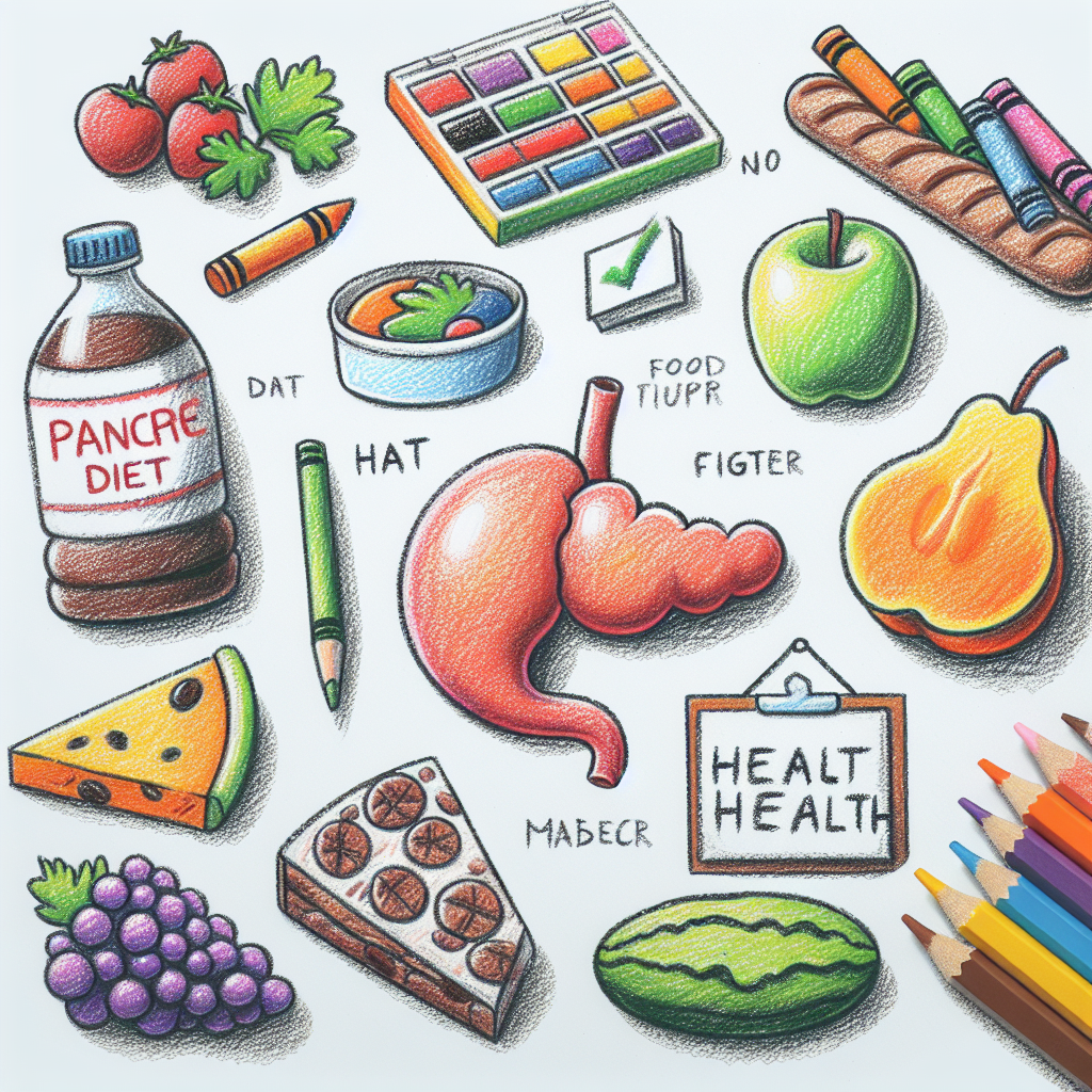 Pastelková ilustrace znázorňující téma: Diety