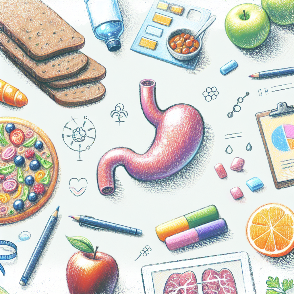 Pastelková ilustrace znázorňující téma: Diety a výživa