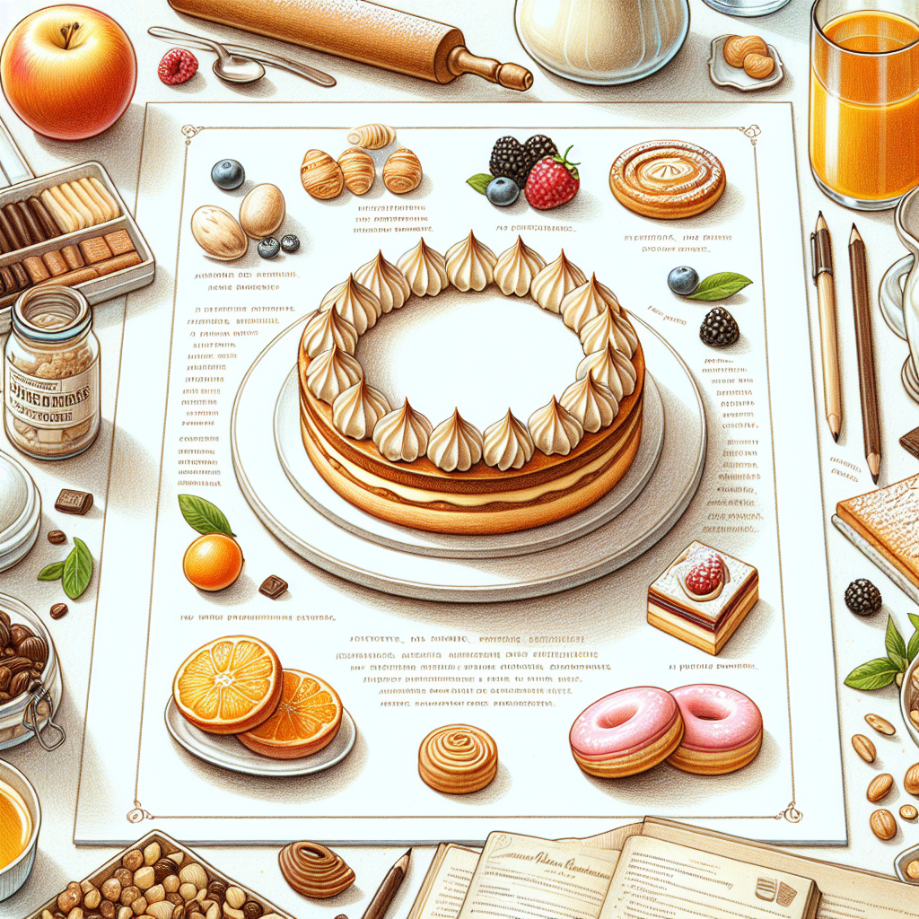 Pastelková ilustrace znázorňující téma: Dezerty