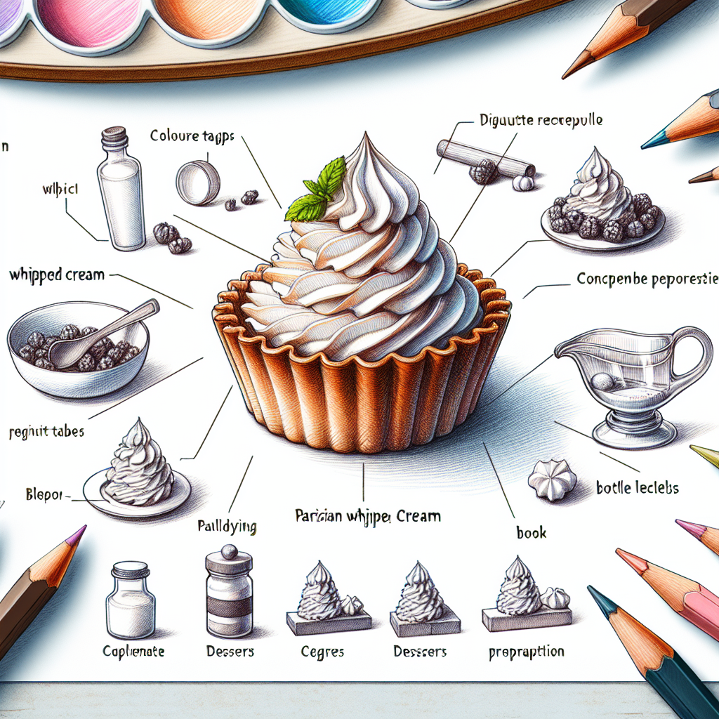 Pastelková ilustrace znázorňující téma: Dezerty