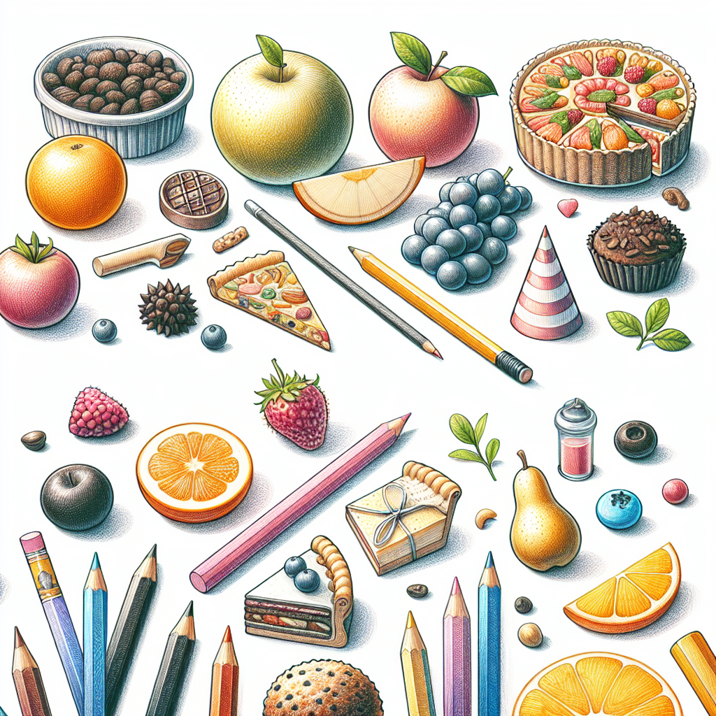 Pastelková ilustrace znázorňující téma: Gastronomie
