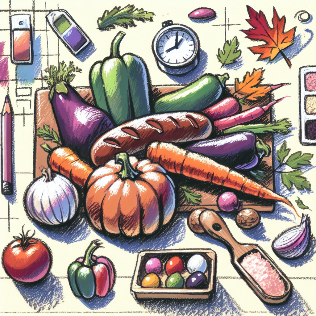 Pastelková ilustrace znázorňující téma: Recepty