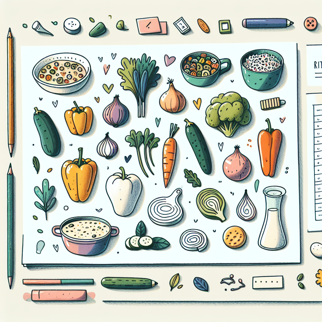 Pastelková ilustrace znázorňující téma: Zdravé vaření