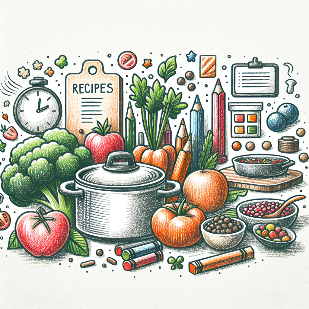 Pastelková ilustrace znázorňující téma: Vaření