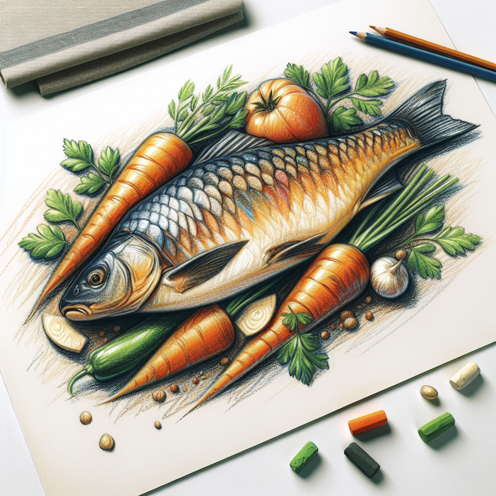 Pastelková ilustrace znázorňující téma: Recepty
