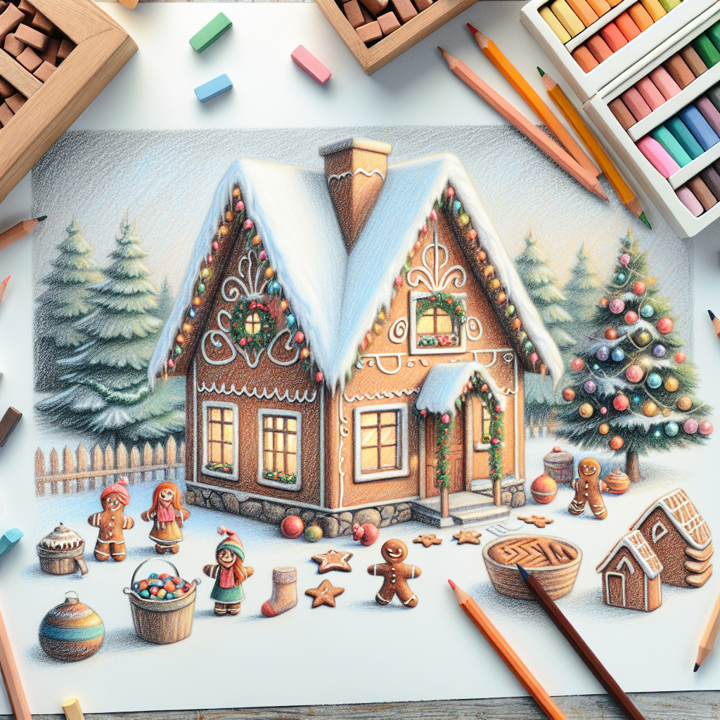 Pastelková ilustrace znázorňující téma: Recepty