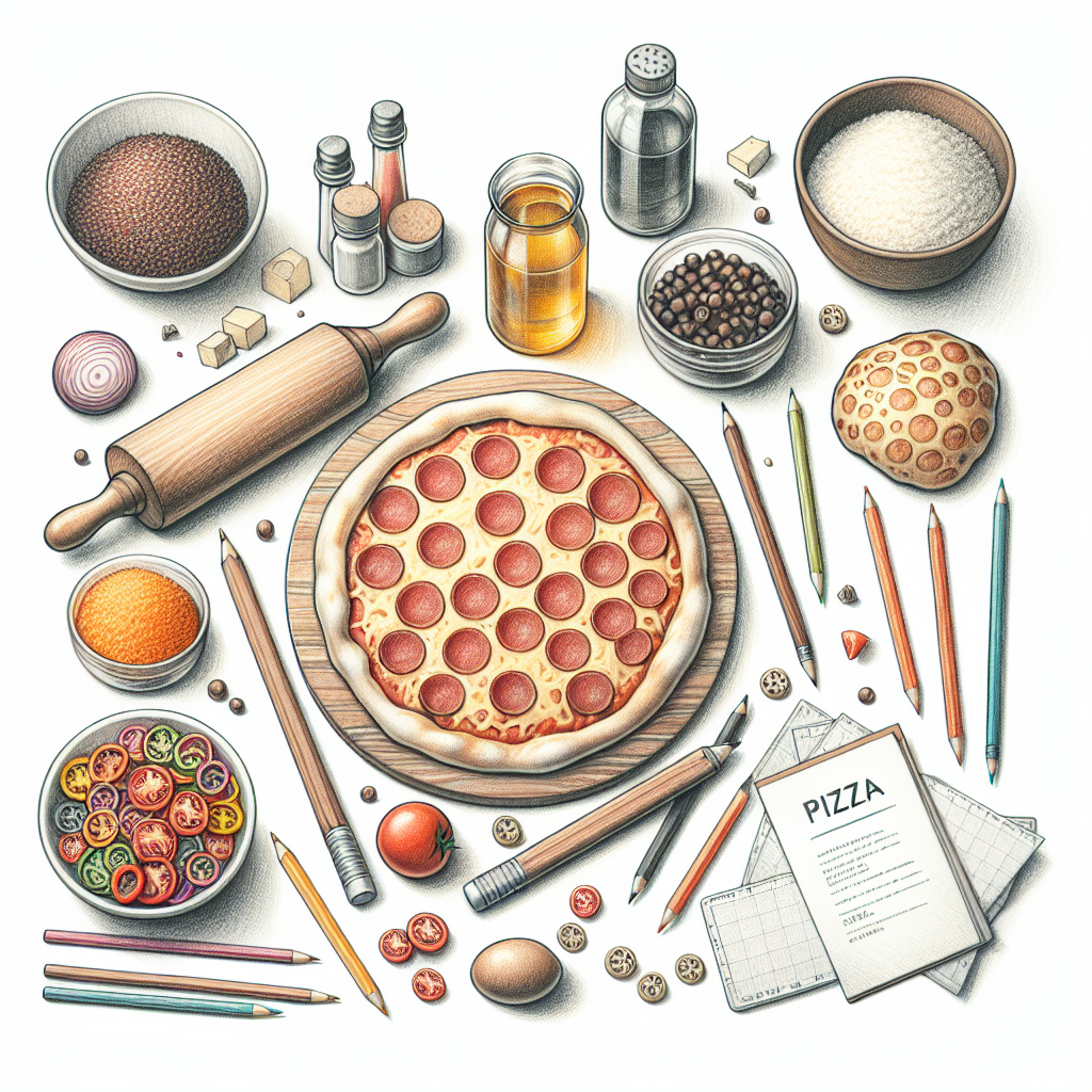 Pastelková ilustrace znázorňující téma: Recepty