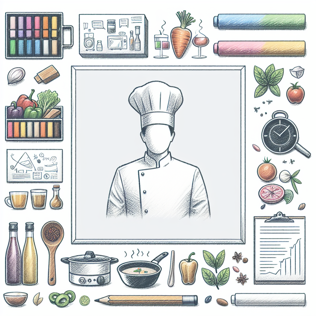 Pastelková ilustrace znázorňující téma: Kurzy vaření